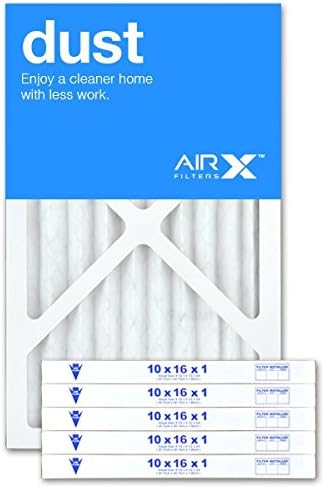 AIRx Filters 10x16x1 Furnace Filter MERV 8 Pleated HVAC AC Air Filter, Easy Installation, For Allergens, Dust, Pollen, & Dander Control, 6-Pack